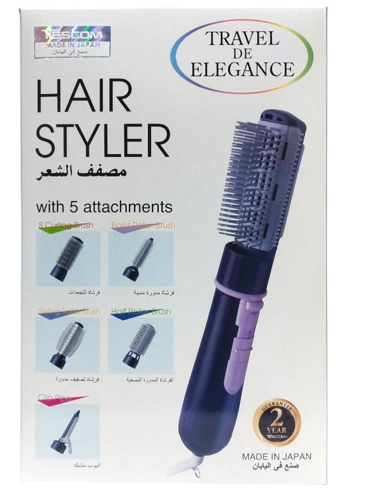 Hair styler and dryer set, 5 pieces - Tescom, made in Japan